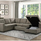 Homelegance 9206BR - Elton Sectional w/Pull Out Bed & Storage