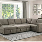 Homelegance 9206BR - Elton Sectional w/Pull Out Bed & Storage