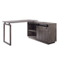 Bellarosa Desk w/Cabinet - Gray Washed Finish