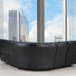 Melinda Power Motion Sectional - Black Leather Air