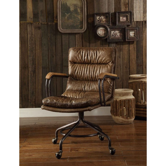 Harith Top Grain Leather Executive Office Chair - 2 Color choices