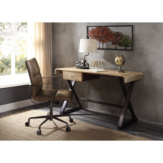 Danton 92424 Office Desk by Acme - Gold Aluminum