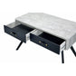 Magna Desk 92530 - Faux Concrete & Black Finish