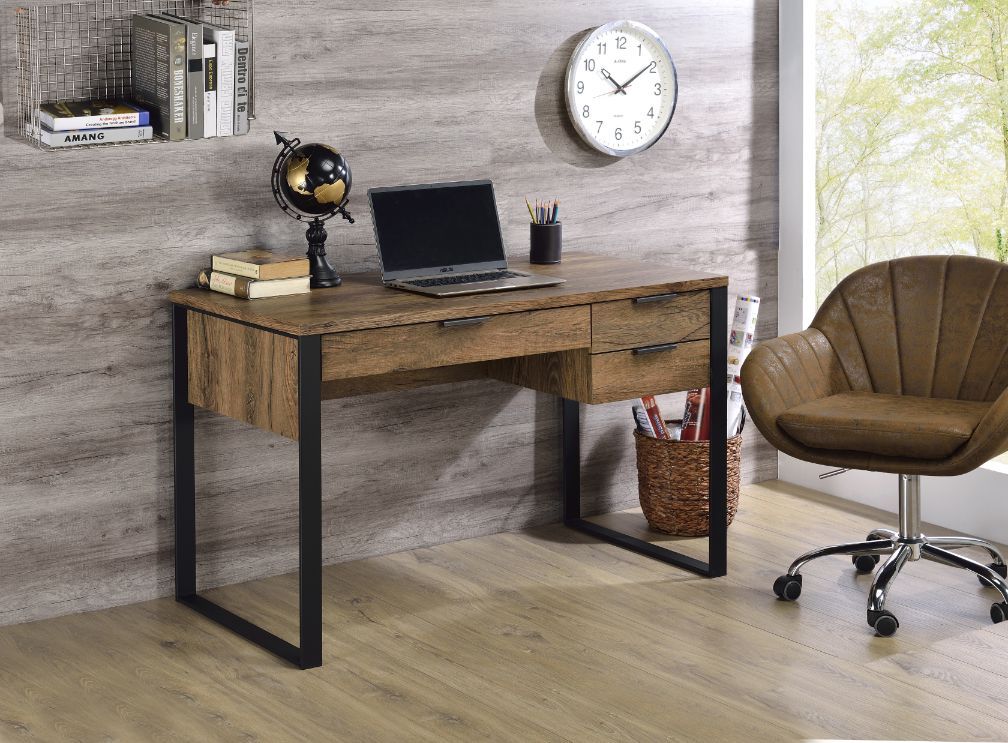 Aflo Writing Desk - Weathered Oak Finish