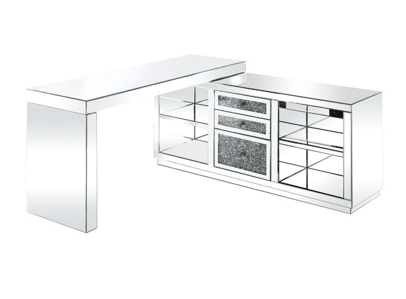 Noralie Office Desk - Glam Contemporary Style