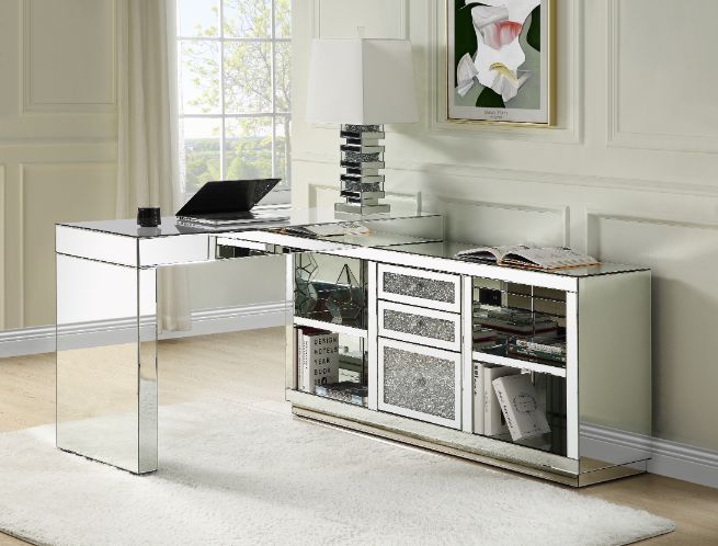 Noralie Office Desk - Glam Contemporary Style
