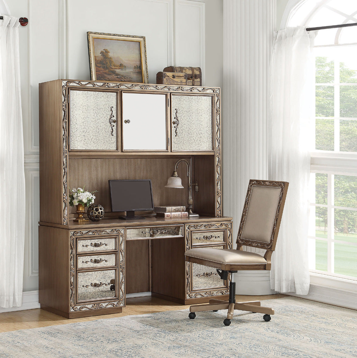 Orianne Computer Desk & Hutch 93790