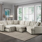 Homelegance 9401BEG - Logansport Chenille Pull Out Bed Sectional