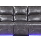 Global United 9422 Novara Sofa & Loveseat - Gray Leather