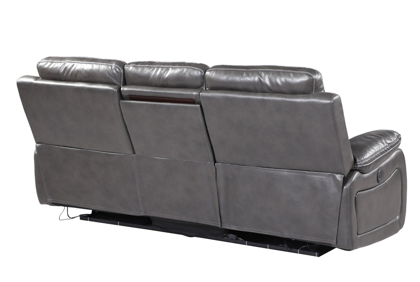Global United 9422 Novara Sofa & Loveseat - Gray Leather