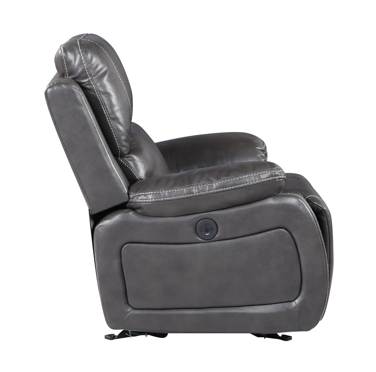 Global United 9422 Novara Sofa & Loveseat - Gray Leather