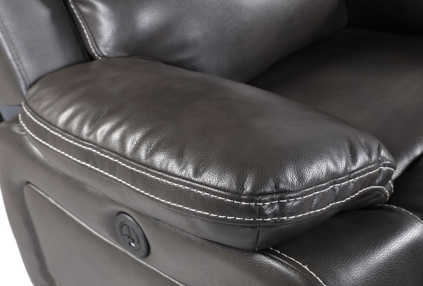 Global United 9422 Novara Sofa & Loveseat - Gray Leather