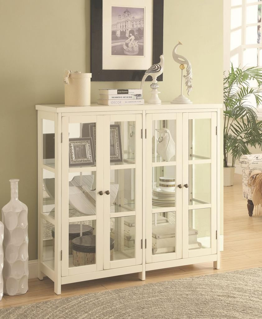 White 950306 Accent Cabinet - 4 Doors