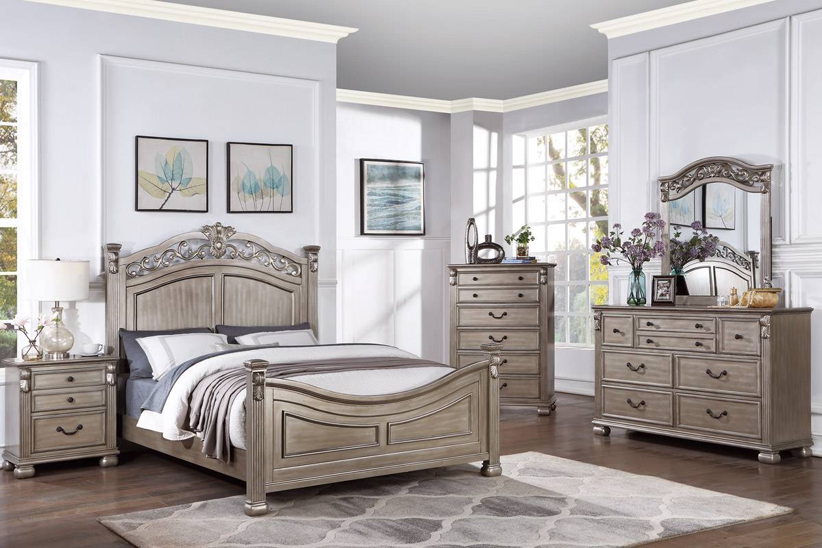 F9611 Bedroom Collecton 4 Pc - Traditional Styling