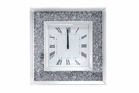 Noralie Wall Clock - Beveled Mirror & Faux Diamonds