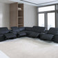 Global United 9762 Genoa 8 Pc Sectional - Black