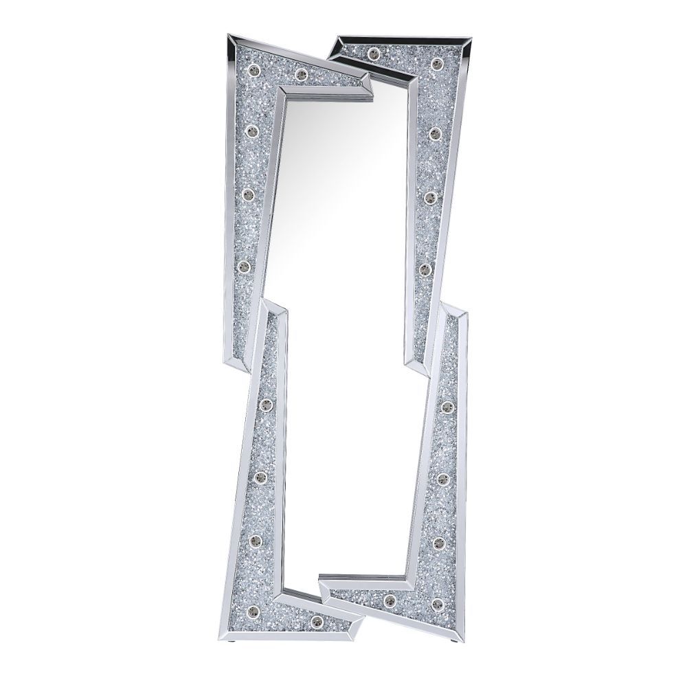 Noralie Floor Mirror - LED LIghts & Faux Diamonds