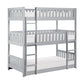 Orion Gray Triple Twin Bunk Bed