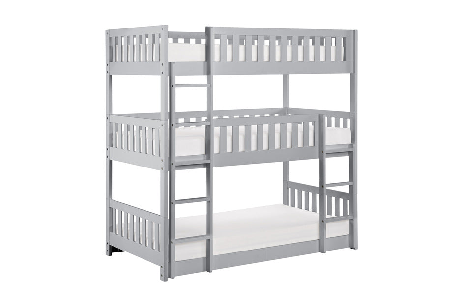 Orion Gray Triple Twin Bunk Bed Bradley Home Funishings orion-gray-triple-twin-bunk-bed-bradley-home-funishings