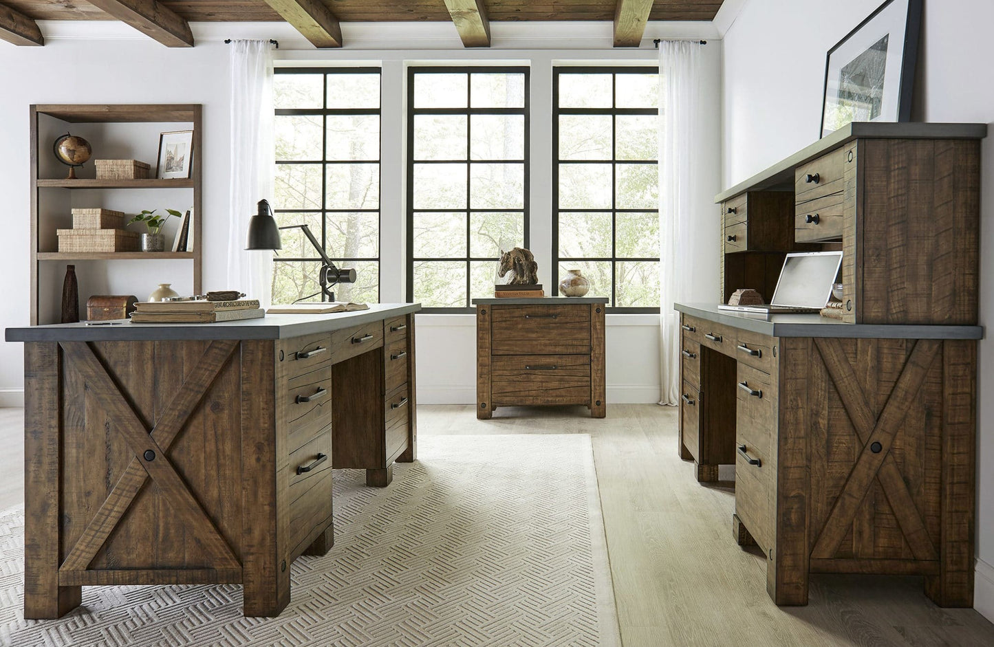 Martin Furniture Jasper Rustic Industrial Style Office Collection
