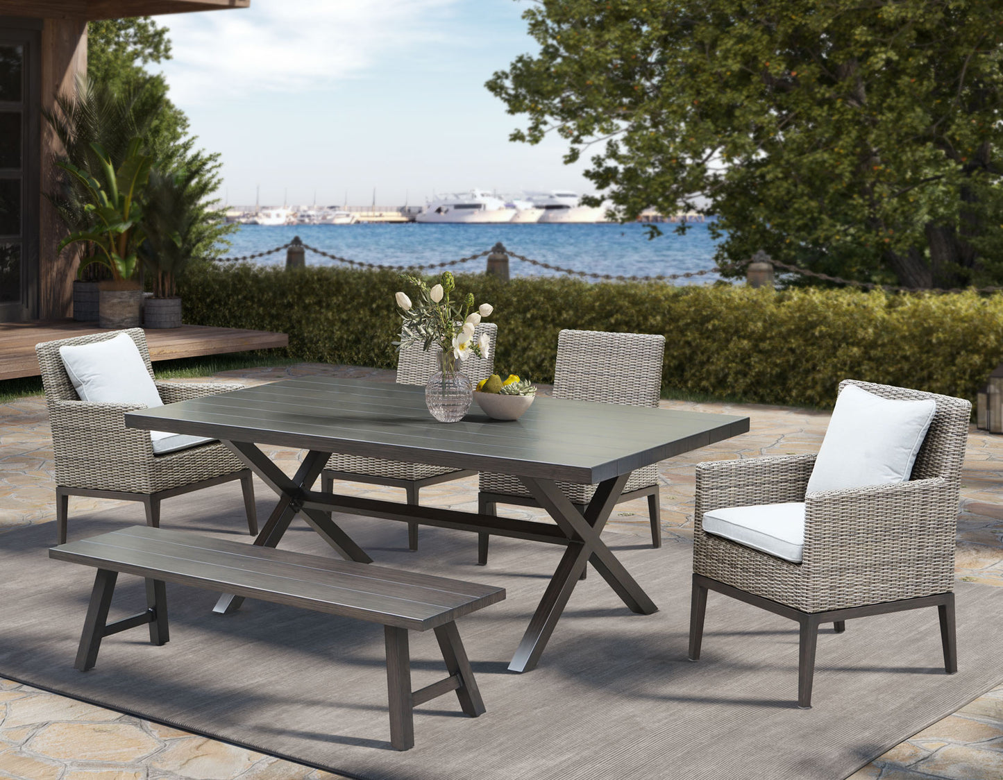 Marina 6 Pc Outdoor Dining Set