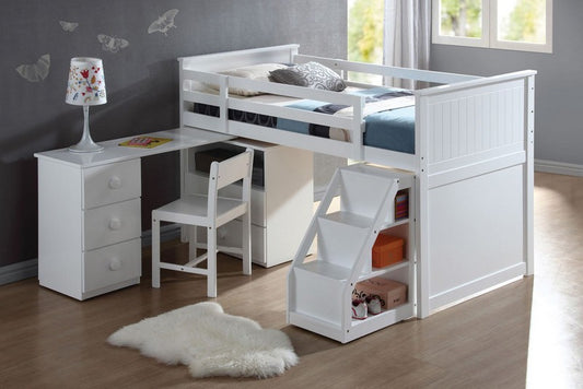 Cama alta Wyatt - Acabado blanco