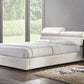 Manjot Faux Leather Bed - Black or White
