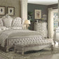 Colección de dormitorio Versailles de 4 piezas - Terciopelo marfil