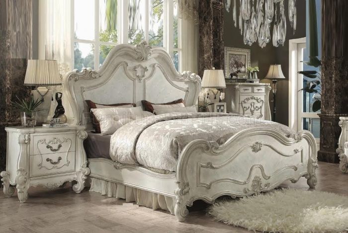 Versailles 4 Pc Bone Bedroom Set - King Bed