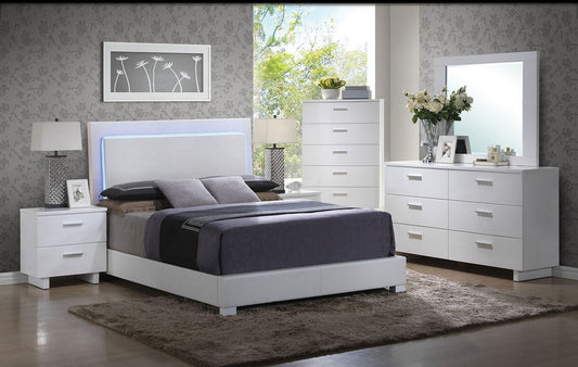 Lorimar 4 Pc Bedroom Collection - High Gloss