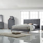 Valda 4 Pc Bedroom Collection - Gray Upholstery