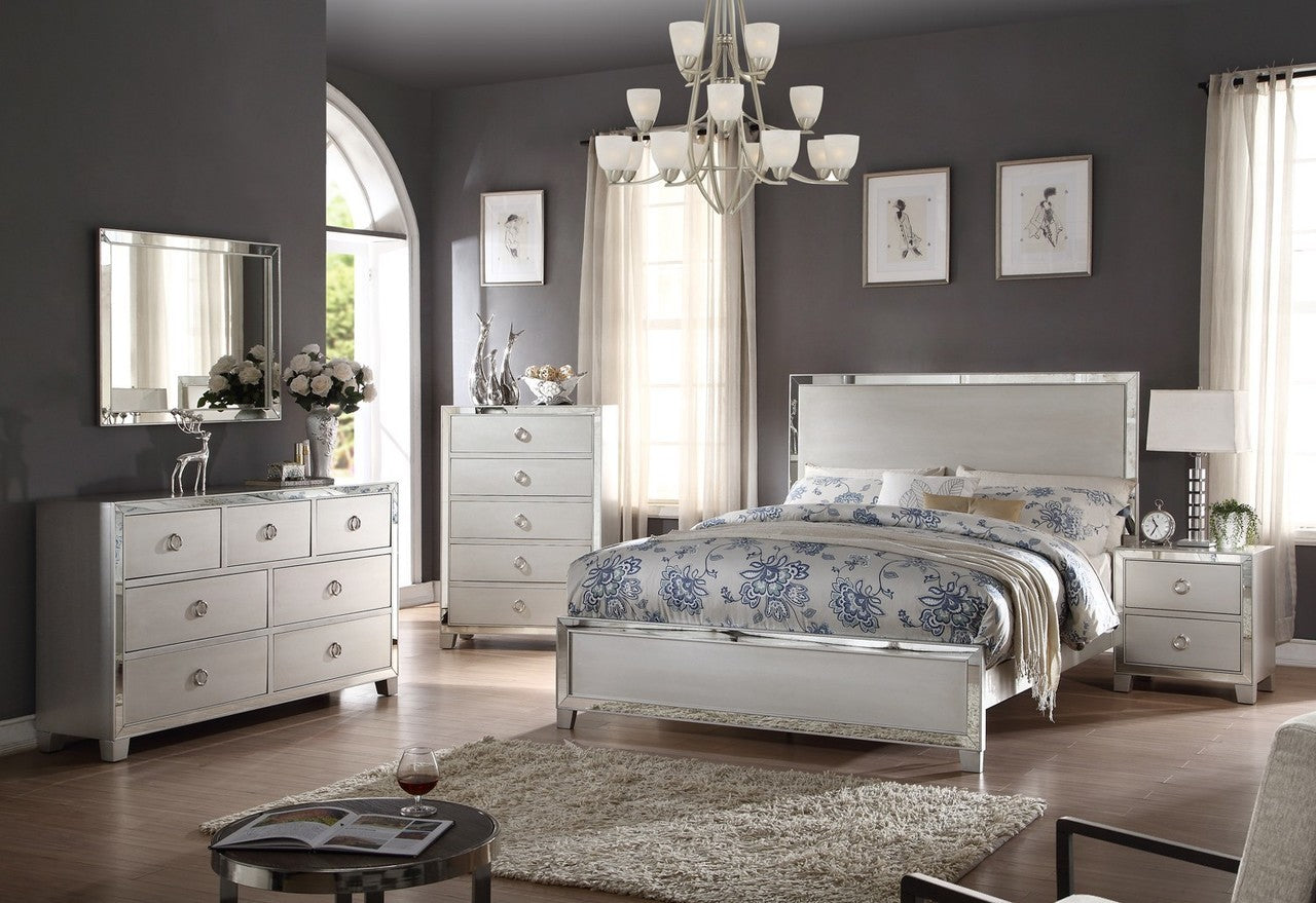 Voeville II Bedroom Collection - Platinum Finish