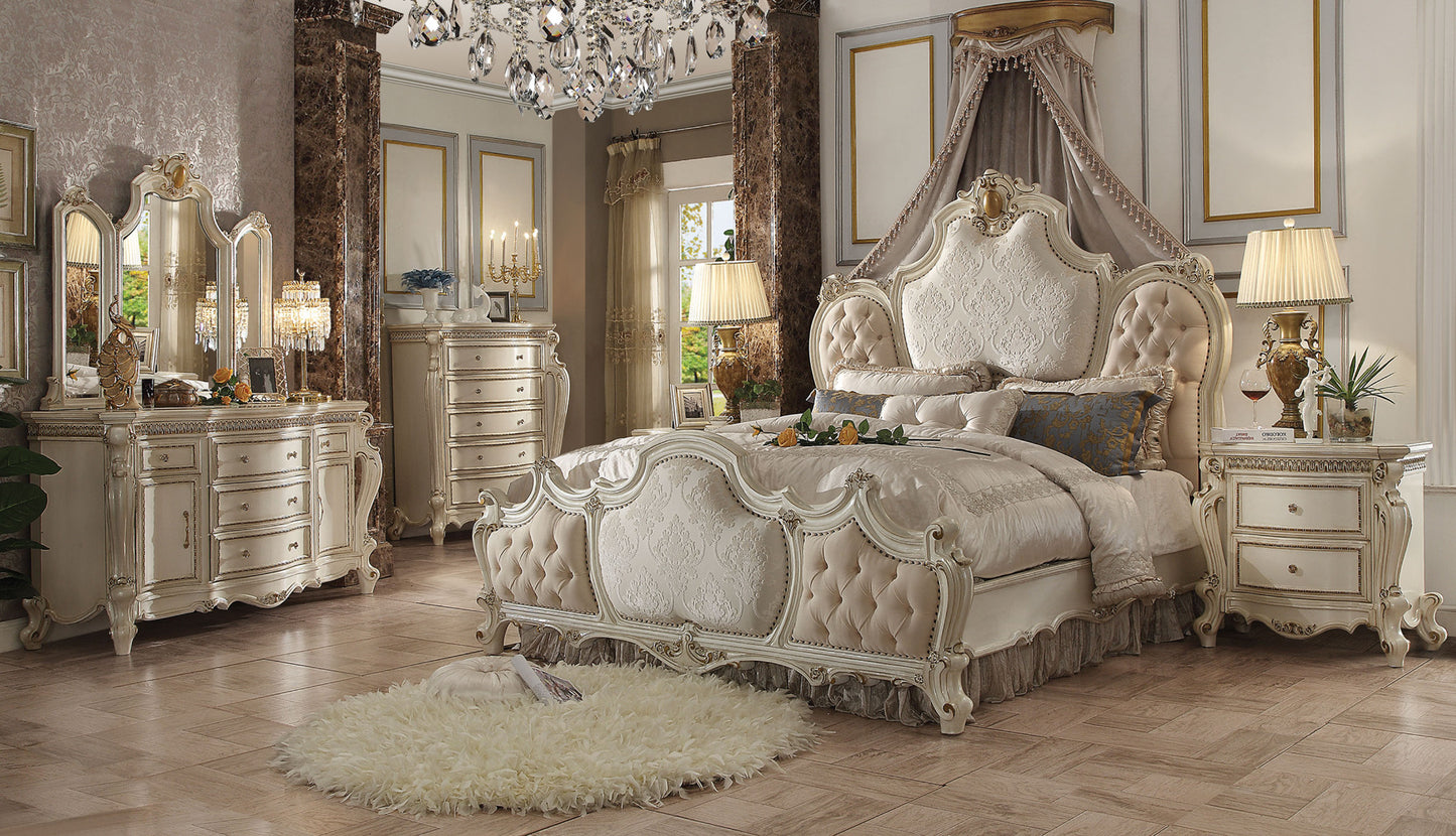 Picardy Bedroom Collection - Antique Pearl Fabric Finish