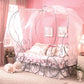 Cama con dosel Priya 37190T - Acabado plateado