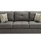 Laurissa Sofa Collection by Acme - Light Charcoal Linen