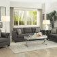 Laurissa Sofa Collection by Acme - Light Charcoal Linen