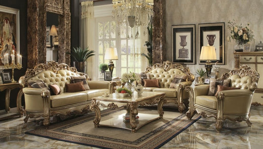 Vendome Sofa Collection 53000 by Acme - Gold Patina Upholstery