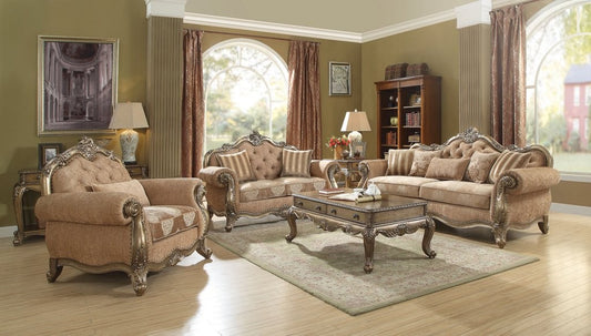 Acme Furniture 56030 Ragenardus Sofa Set - Vintage Oak Finish