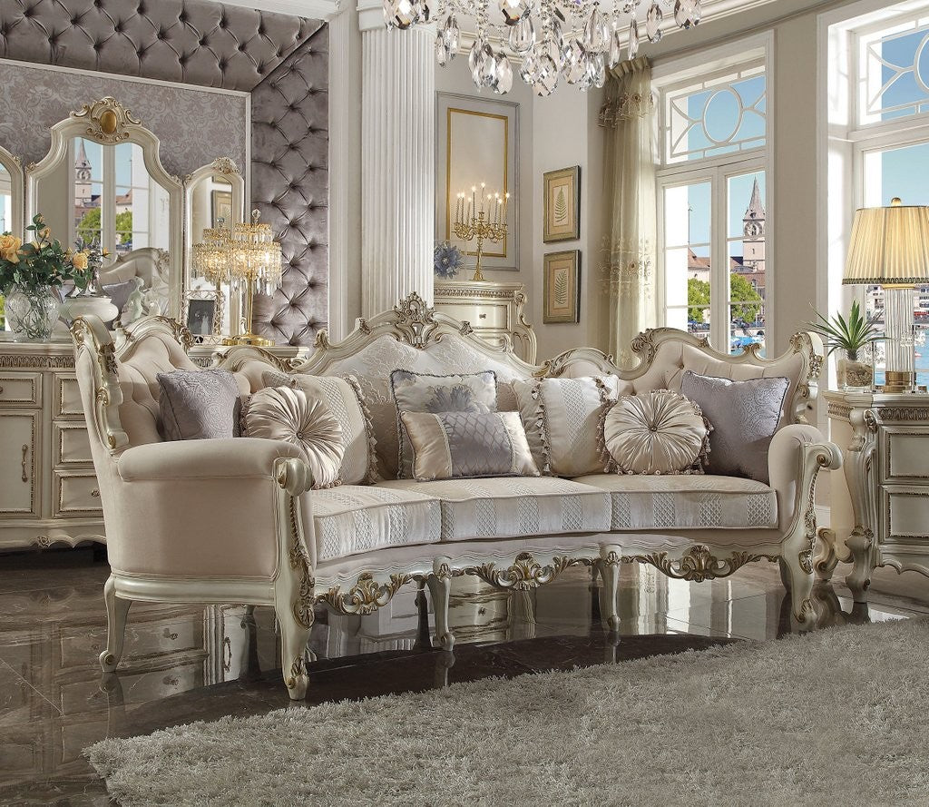 Acme Picardy Sofa Collection 56880 - Antique Pearl Finish