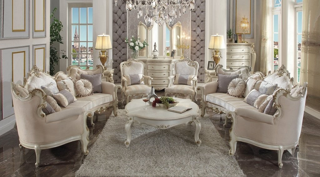 Acme Picardy Sofa Collection 56880 - Antique Pearl Finish