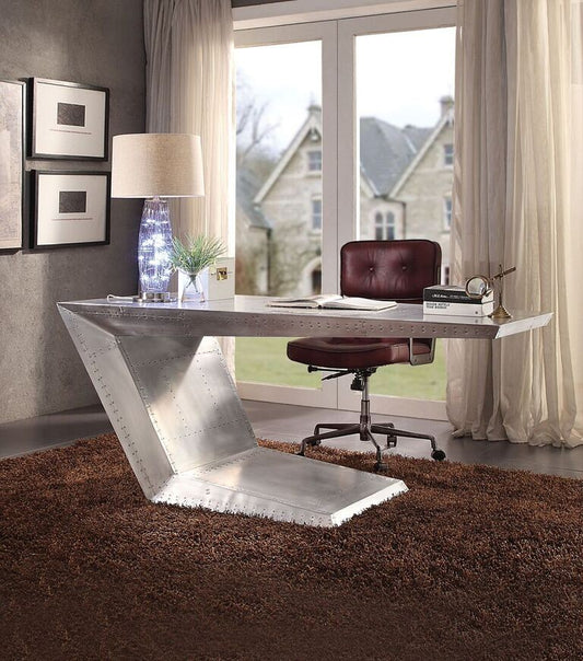 Brancaster Aluminum Desk 92025 - Ultra Modern