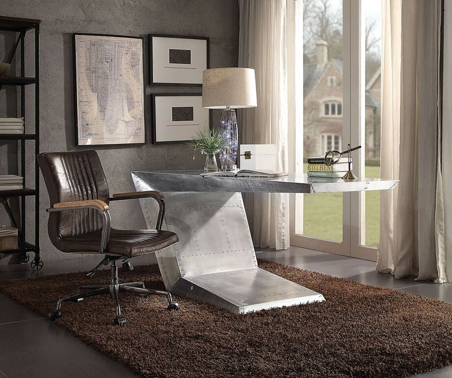 Brancaster Aluminum Desk 92025 - Ultra Modern