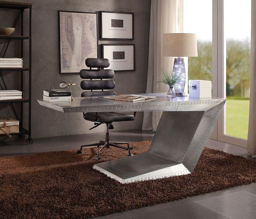 Brancaster Aluminum Desk 92025 - Ultra Modern