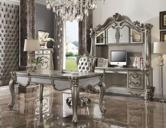 Versailles Executive Desk - Antique Platinum Finish