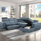 Berel 9355BU Sectional with Pull-out Bed