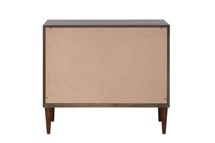 Shimas AC00393 Silver & Walnut Finish Accent Table