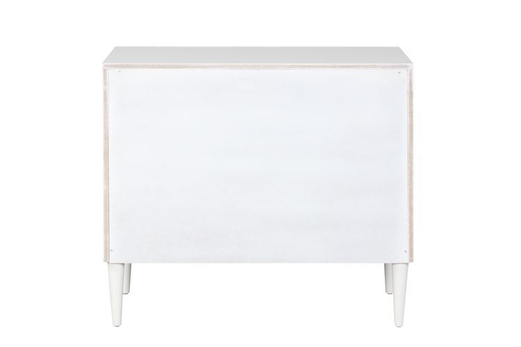 Dubni AC00394 White & Black Finish Accent Table