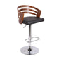 Taburete de bar moderno y elegante con altura ajustable y giro de 360°