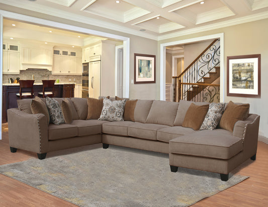 Adel Sectional by Comfort Industries - Otter Fabric