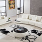 American Eagle L222 Ivory Leather Living Room Set - Lacquer Finish